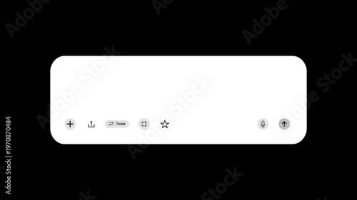 AI chat gpt bot interface with icons animation isolated on black background