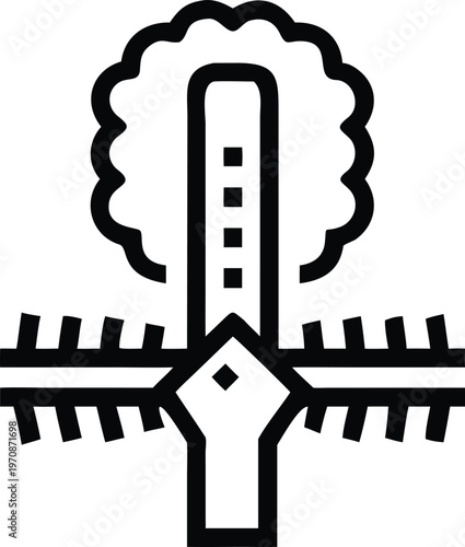 Forestry Worker Using Specialized Tool for Logging and Tree Felling Operation