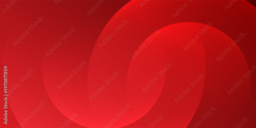Obraz premium Abstract Red Gradient Background with Interlocking Curved Geometric Shapes