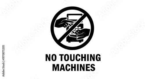 Warning Icon Restricted Access to Machinery, Preventing Unwanted Contact and Ensuring Workplace Safety
