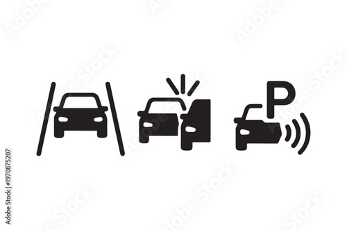 Automotive safety features lane keeping assist collision warning and parking