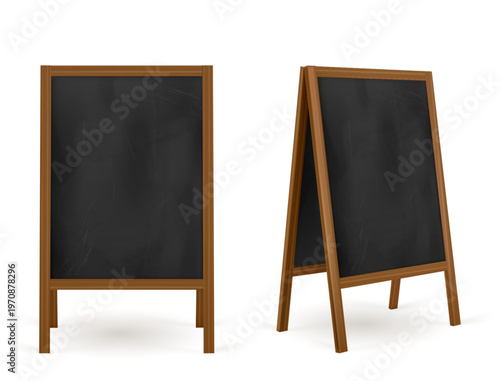 Pavement sign, street chalk board cafe menu vector