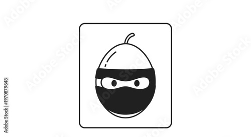 Cute Acorn Ninja Character Icon