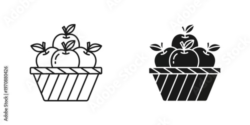 Charming flat design vector illustration of two cartoon onions with green sprouts in woven baskets, ideal for food, agriculture, gardening, or healthy lifestyle marketing and educational materials.