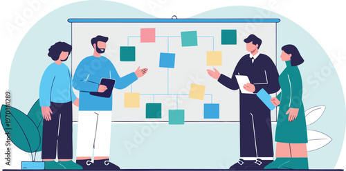 Growth Concept Showing Team Working Together to Achieve Business Success Goals. Professional Development and Performance Concept for Marketing and Strategy Visuals.