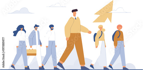 Growth Concept Showing Team Working Together to Achieve Business Success Goals. Professional Development and Performance Concept for Marketing and Strategy Visuals.