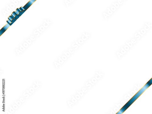 リボン波、縁、斜F、5水色