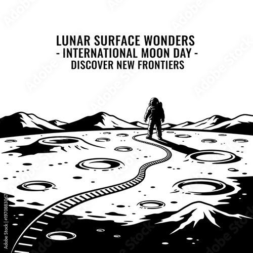 Astronaut on Lunar Surface Exploration.