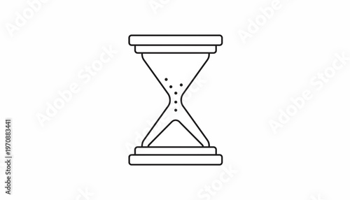 Hourglass Icon, Time Passing, Sand Timer, Countdown, Deadline, Vintage Clock Symbol