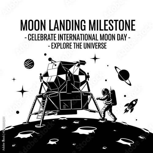 Astronaut Walking on Lunar Surface.