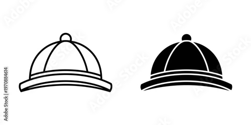 Minimalist flat design vector illustration of two bellhop service bells, ideal for hospitality, customer service, or business-themed marketing materials and presentations.