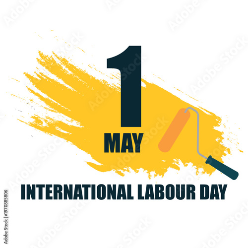 1 May International labor day or mayday. Celebration for workers, professionals, employee, working class communities in the world. greeting card element for social media, political campaign. 