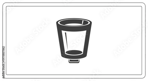 Empty Shot Glass Icon Vector Illustration
