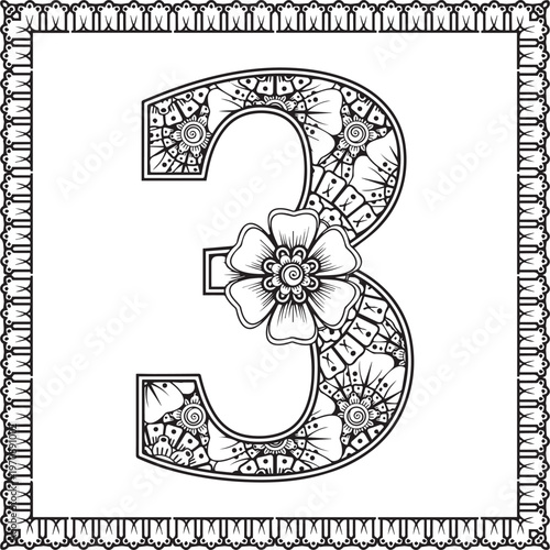 Beautiful English number design and style 3