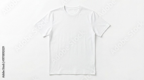 Blank White Cotton T-Shirt Mockup for Apparel Fashion Brand Design