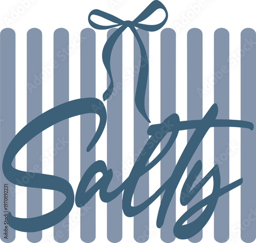 Salty Svg Png, Sarcastic Beach Quote Svg, Whimsical Summer svg, Aesthetic Coquette Bow Svg