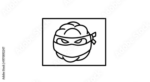 Ninja Face Mask Icon, Stealth Warrior Head Silhouette, Anonymous Character Symbol