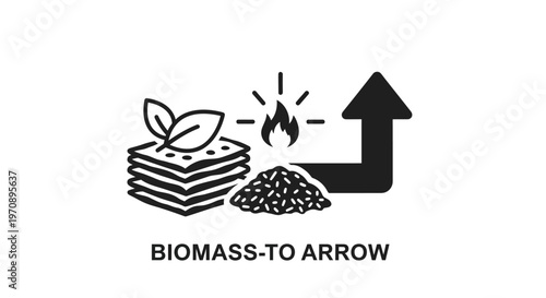 Biomass Energy Conversion and Sustainable Power Generation Icon