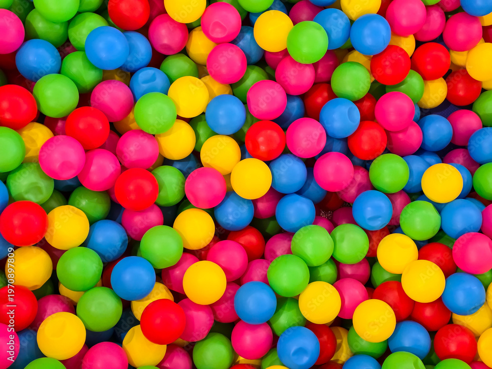 Obraz premium Colorful Plastic Balls Texture Background