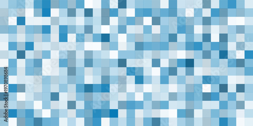 Pixel art swimming pool blue 8-bit mosaic tiles and water texture. Retro arcade aquatic arcade background. Minimalistic summer seamless pattern. vector illustration
