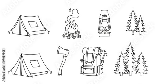 Camping gear and outdoor equipment.