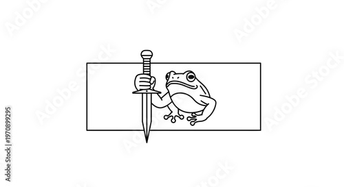 Frog Warrior Holding Sword
