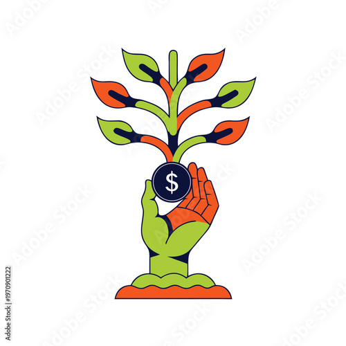 Growth and Money Concept