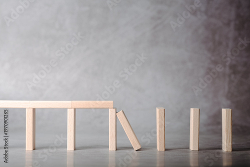 Broken bridge structure with missing connection, bottleneck and system failure concept