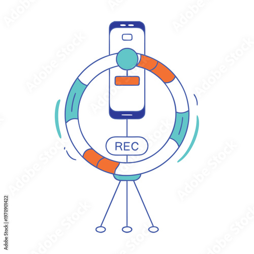 Phone with recording setup