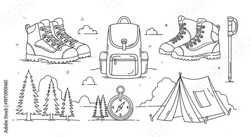 Hiking camping trekking travel adventure gear.