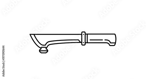 Vintage Machete Knife Icon Vector Illustration