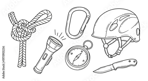 Outdoor adventure gear equipment tools.