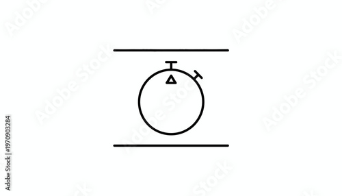 Stopwatch Icon Symbol, Time Management Concept, Countdown Timer Graphic