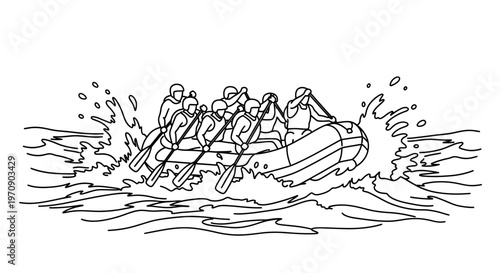 People Rowing a Boat on Water.