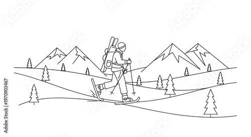 Person Hiking With Trekking Poles Outdoors.