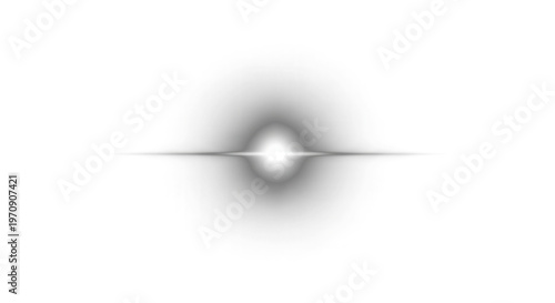 A brilliant white lens flare glows with a soft halo on a solid black canvas.