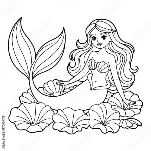 A woman sitting on a blanket enjoying a picnic and reading a book isolated on white background, Vector