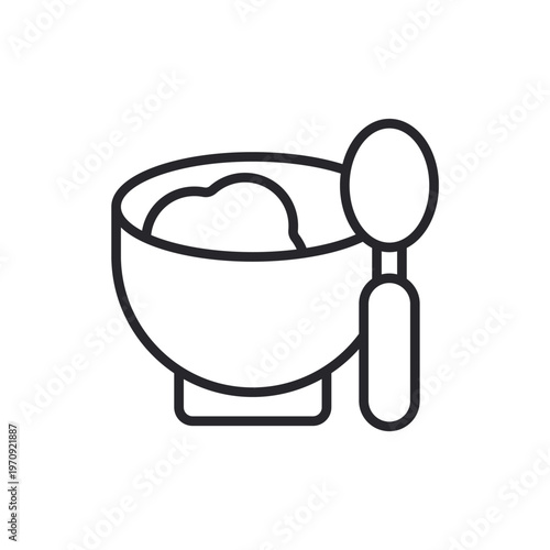 meal icons outline and Flat Style,transparent background