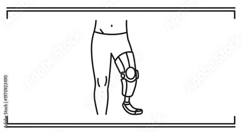 Prosthetic Leg Icon: Amputee Limb Replacement, Modern Medical Technology