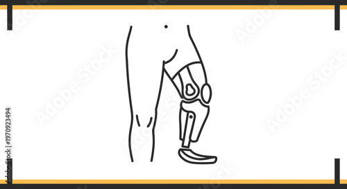 Prosthetic Leg Icon: Modern Limb Replacement Technology for Amputees