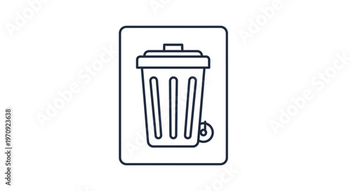 Recycle Bin Icon, Trash Can Symbol, Waste Management, Garbage Container, Cleanliness