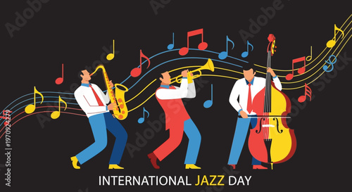 Creative Jazz Scene with Saxophonist, Pianist, and Drummer