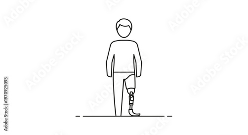 Person with Prosthetic Leg Icon