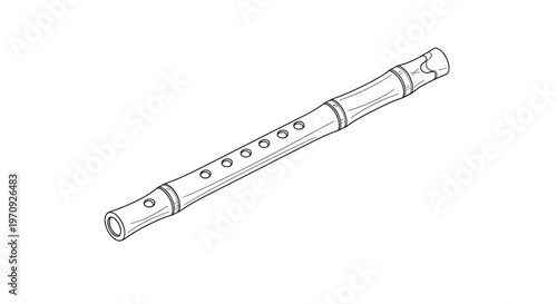 Bamboo Flute - Traditional Wind Instrument, Handcrafted Musical Device