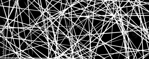 Abstract modern background mixing straight line precision, random layout and chaotic graphic geometric pattern.