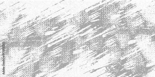 Soft grain cloud texture, monochrome stipple fog with smooth tonal gradient, light dust haze overlay on white background, vector illustration
