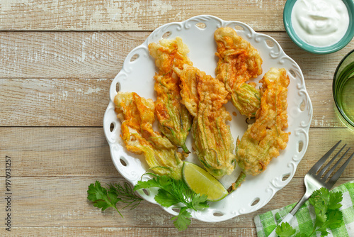 fried zucchini flowers