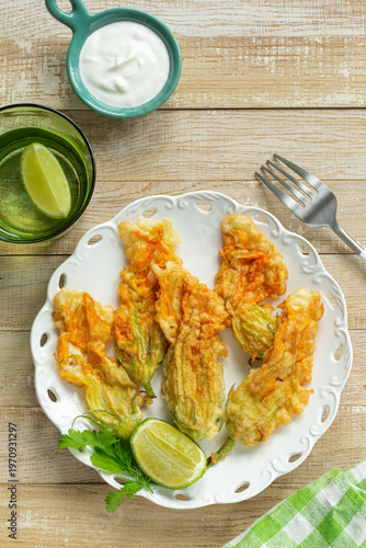 fried zucchini flowers