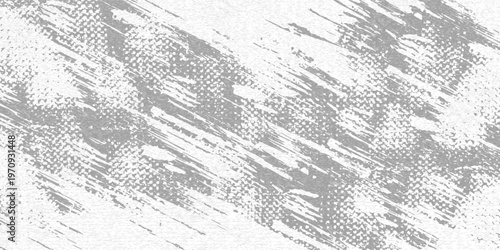 Soft grain cloud texture, monochrome stipple fog with smooth tonal gradient, light dust haze overlay on white background, vector illustration