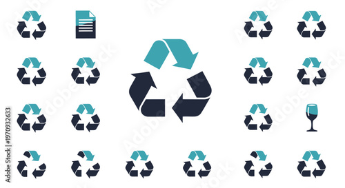 Recycling Symbols Collection for Environmental Protection and Waste Management